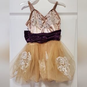 Elegant Kids Costume with Gold and Purple Accents